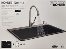 KOHLER Neoroc 22" x 33 All In One Kit, Sink, Faucet And Drain