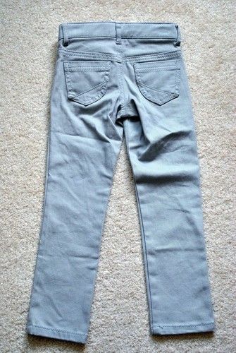 Gymboree Girls' Gray Adjustable Waist Cotton Blend Jeans - Size 4 Slim - Picture 4 of 4