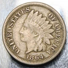 1864 CN Indian Head Cent - VF !!
