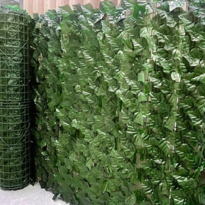 6-24m Künstliche Efeu Hecke Sichtschutz Windschutz Balkonverkleidung Blätterzaun