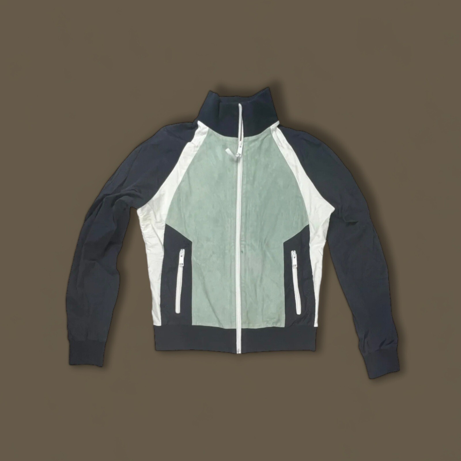 YVES SALOMON ARMY Giacca Bomber Uomo Track IT48 Us M Verde Made In France