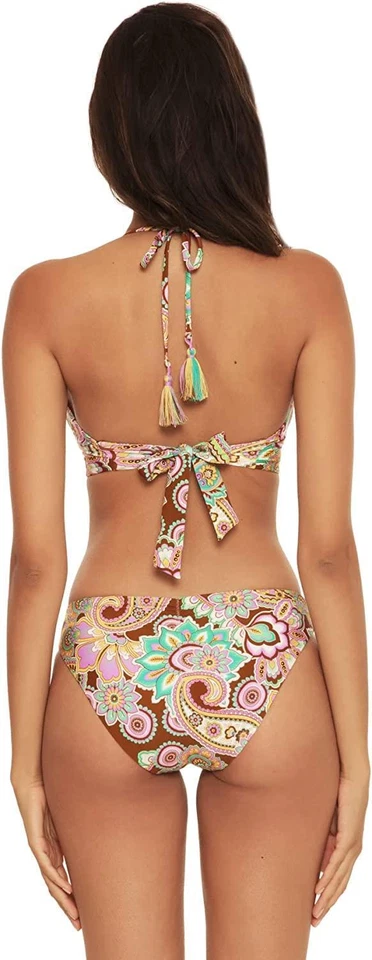 Top de bikini halter con bandas Becca by Rebecca Virtue 270688 para mujer multi M Foto 4 de 4