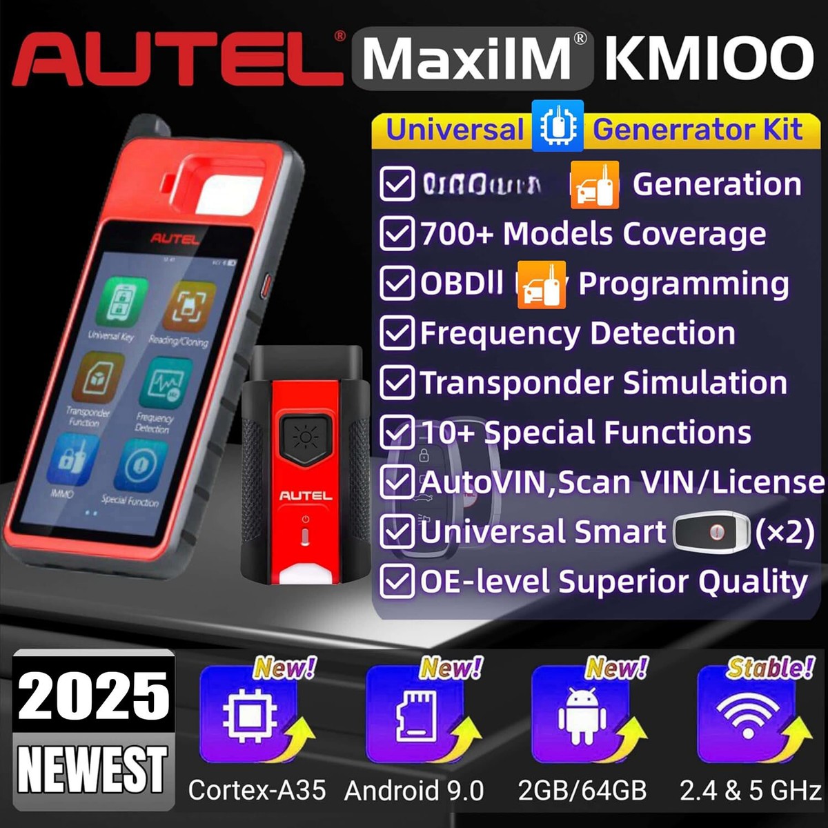 Autel MaxiIM KM100 2026 Version key Programmer Immobilizer key