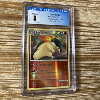 CGC 8 NM-Mint Typhlosion 35/95 Call of Legends Reverse Holo Rare