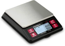 Truweigh LUX Digital Mini Scale (1000g x 0.1g, Black/Red) - Digital Kitchen...