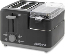 West Bend 78500 Breakfast Station, 2-Slice Toaster with Removable Meat and Tray