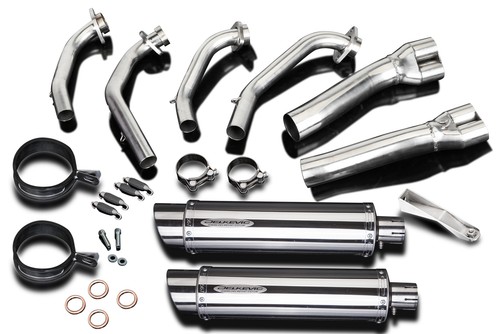 Delkevic Complete 4-2 Exhaust Honda GL1000K Goldwing 14" Stainless Muffler 75-79 - Picture 2 of 3