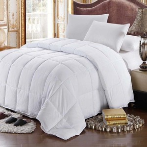 Luxury-All-Season-Oversize-White-Goose-Feather-Down-Comforter-300tc-100-Cotton