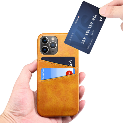 Custodia posteriore porta carte in pelle per iPhone 16 15 14 13 12 11 Pro Max 7 8+ XS XR - Foto 3 di 31