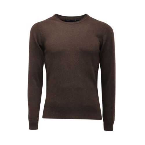 0578AT maglione uomo DANIELE FIESOLI man wool sweater brown - Picture 1 of 4