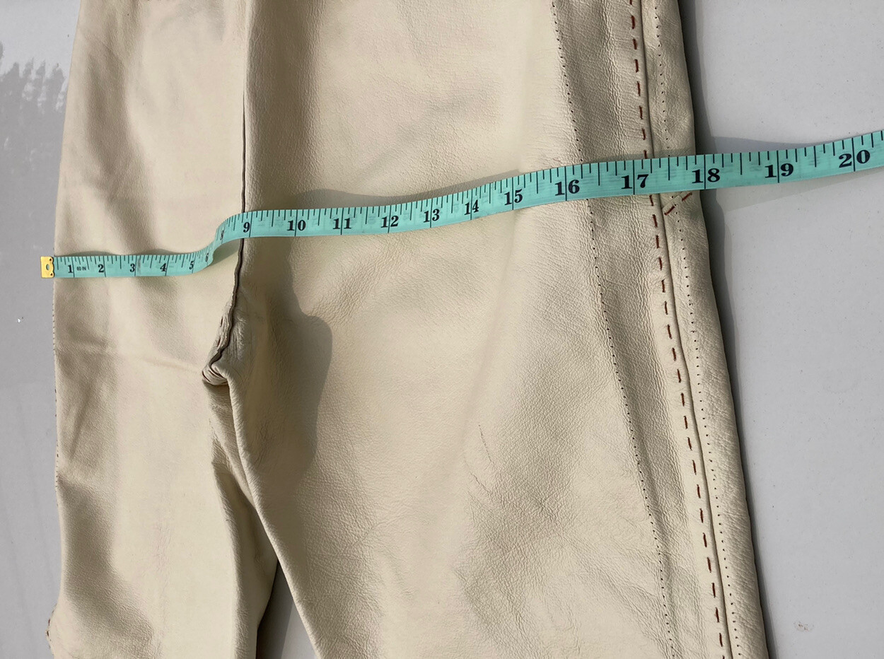 Newport News Easy Style Tan Leather Pants eBay