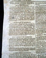 Rare ORIGIN OF THE CIVIL WAR Charleston SC Carolina Confederate 1863 Newspaper