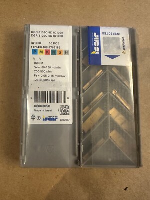 ISCAR CARBIDE INSERTS QUANTITY 10 DGR 3102C-8D IC 1028