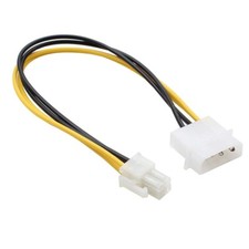 PC Power Supply PSU EPS ATX/12V 4pin IDE Molex to Motherboard cable adapter