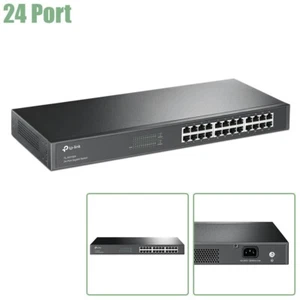 24-Port 10/100/1000Mbps Réseau LAN Commutateur de montage à rack Gigabit Ethernet PC portable