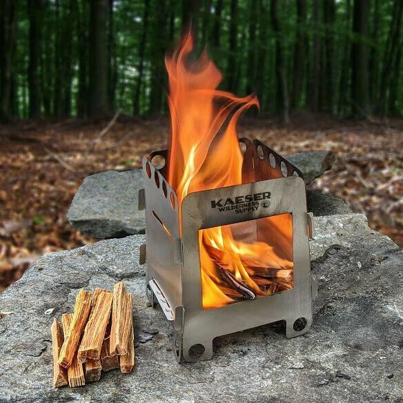 Wood Burning Folding Camping Stove Lightweight Camping Hiking | eBay