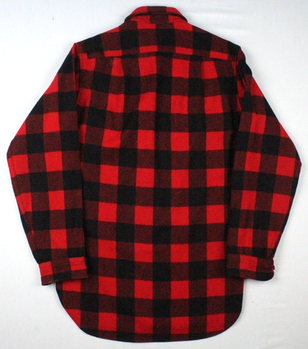 Pendleton Vintage USA Wool Buffalo Plaid Outdoorsman Flannel Shirt Mens Small - Picture 4 of 4