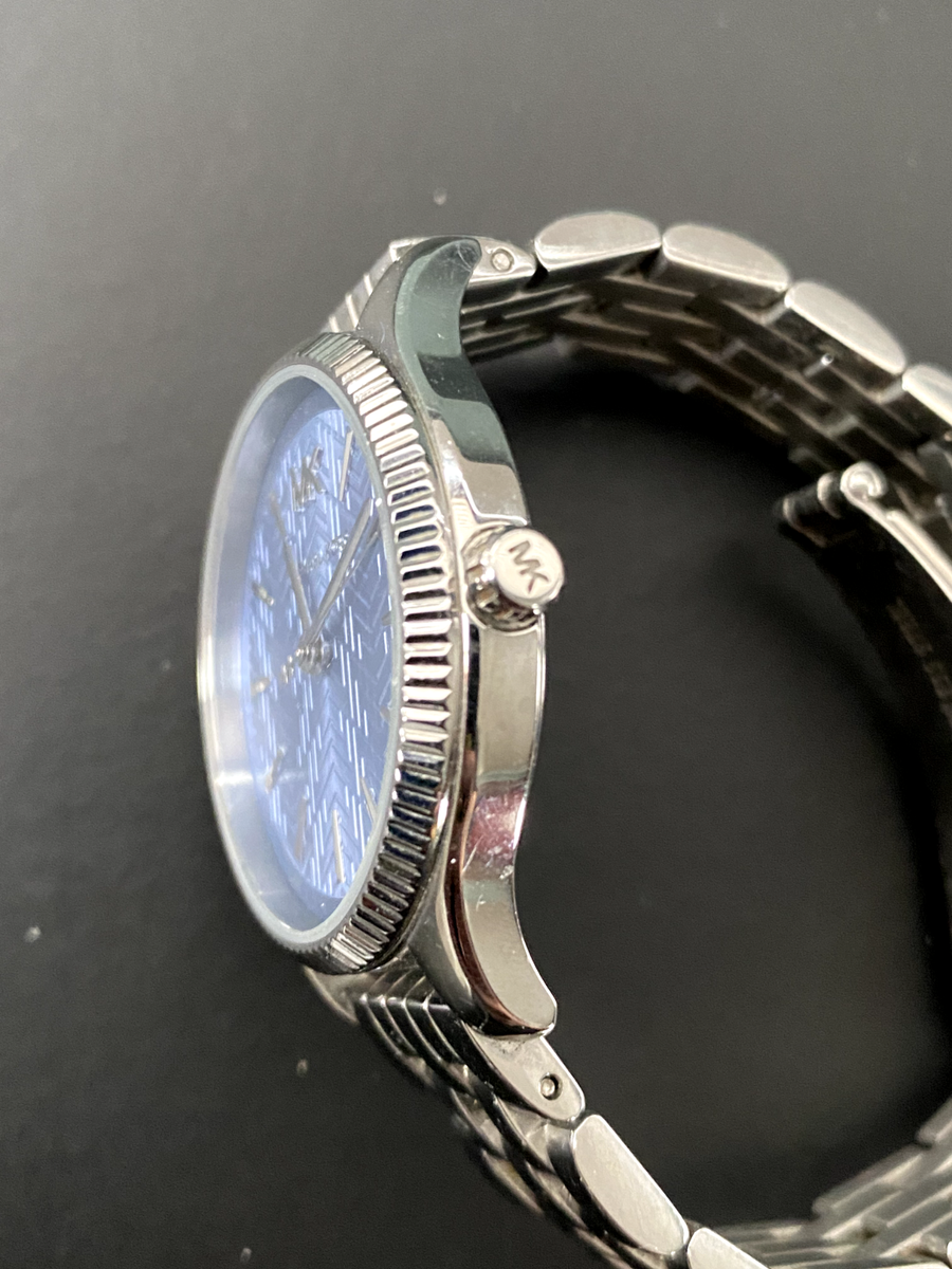腕時計　MICHAEL KORS Michael Kors Lexington 36mm Steel Blue Monogram Dial Ladies