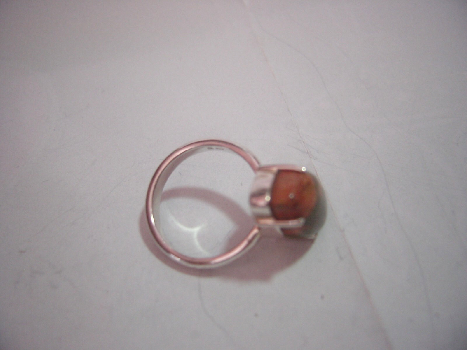 VINTAGE Solid thick Silver Ring -unusual shape ra… - image 4