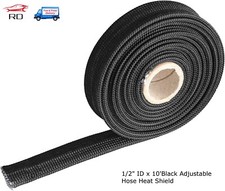 Heat Hose Fiberglass Wrap Shield Sleeve 12 Id X 10adjustable Hose Heat Shield