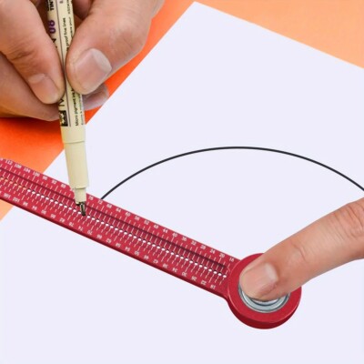 Woodworking Scribe Gauge Compass Hole Ruler Precision Marking Measurement Tool