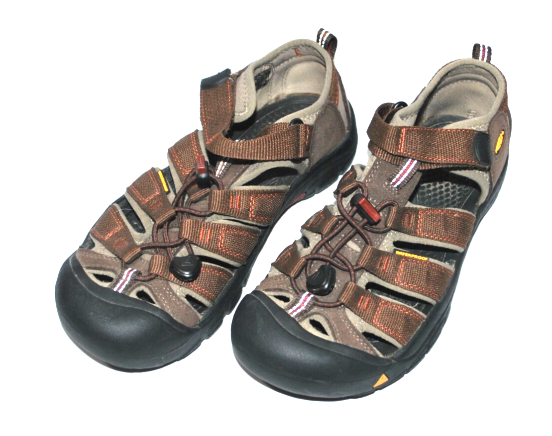 KEEN Sandali sportivi donna taglia 6 punta chiusa impermeabili marrone e grigio