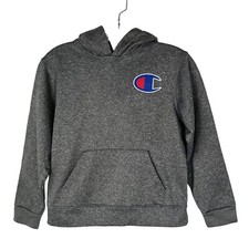 Champion Pull Over Hoodie Kids Size 10/12 Gray