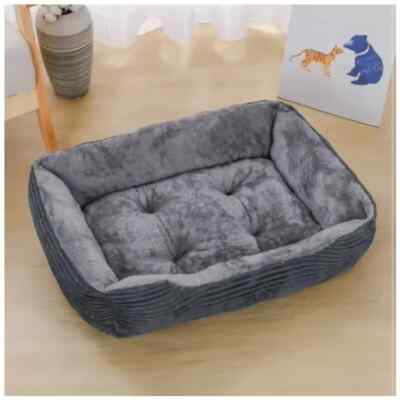 Square Dog Bed Plush Calming Sofa Bed Soft Cushion for Cats Dogs Pet Accessories