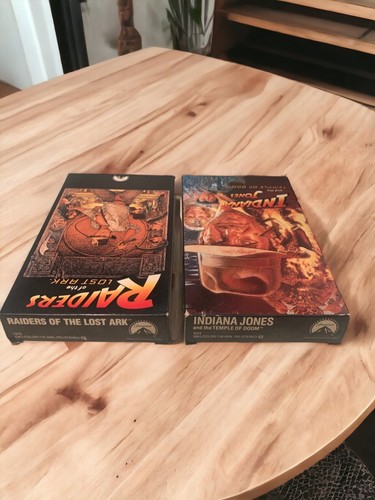 Raiders of the Lost Ark VHS 1981 & Temple of Doom VHS 1984 Combo Pack - Picture 3 of 4