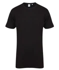 SF Longline t-shirt with dipped hem - Tear-out label
