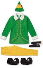 Men s Elf Costume Adult Christmas Santa s Helper Suit Xmas Movie L-XL