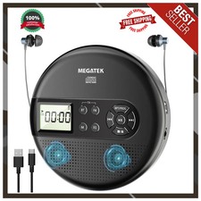 Megatek Portable CD Player with Bluetooth FM Transmitter and Rechargeable Bat...
