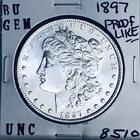 1897 BU GEM MORGAN SILVER DOLLAR UNC MS+++ U.S. MINT RARE COIN 8510