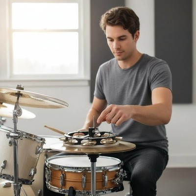 Cymbal Tinkle Loop Double Row Percussion Gear Easy to Use for Music Performance