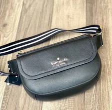 Kate Spade Rosie Belt Bag Purse Black Pebbled Leather KB712 Fanny Pack Waist