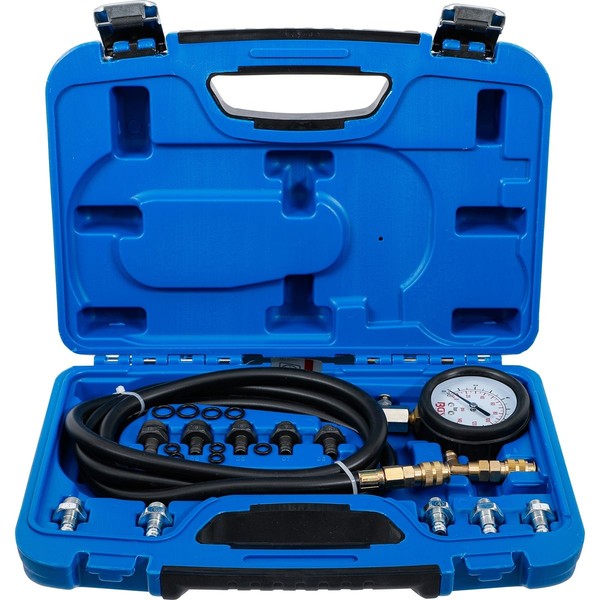 Bgs 8007 ÖLdrucktester Mit Skala 0-10 Bar Und Vielen Adaptern, 12-Teilig-image