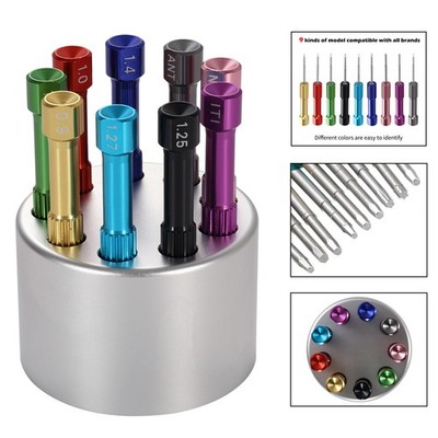 9pcs Dental Screw Driver Kit With Holder Dental Lab Abutment Implant Tools