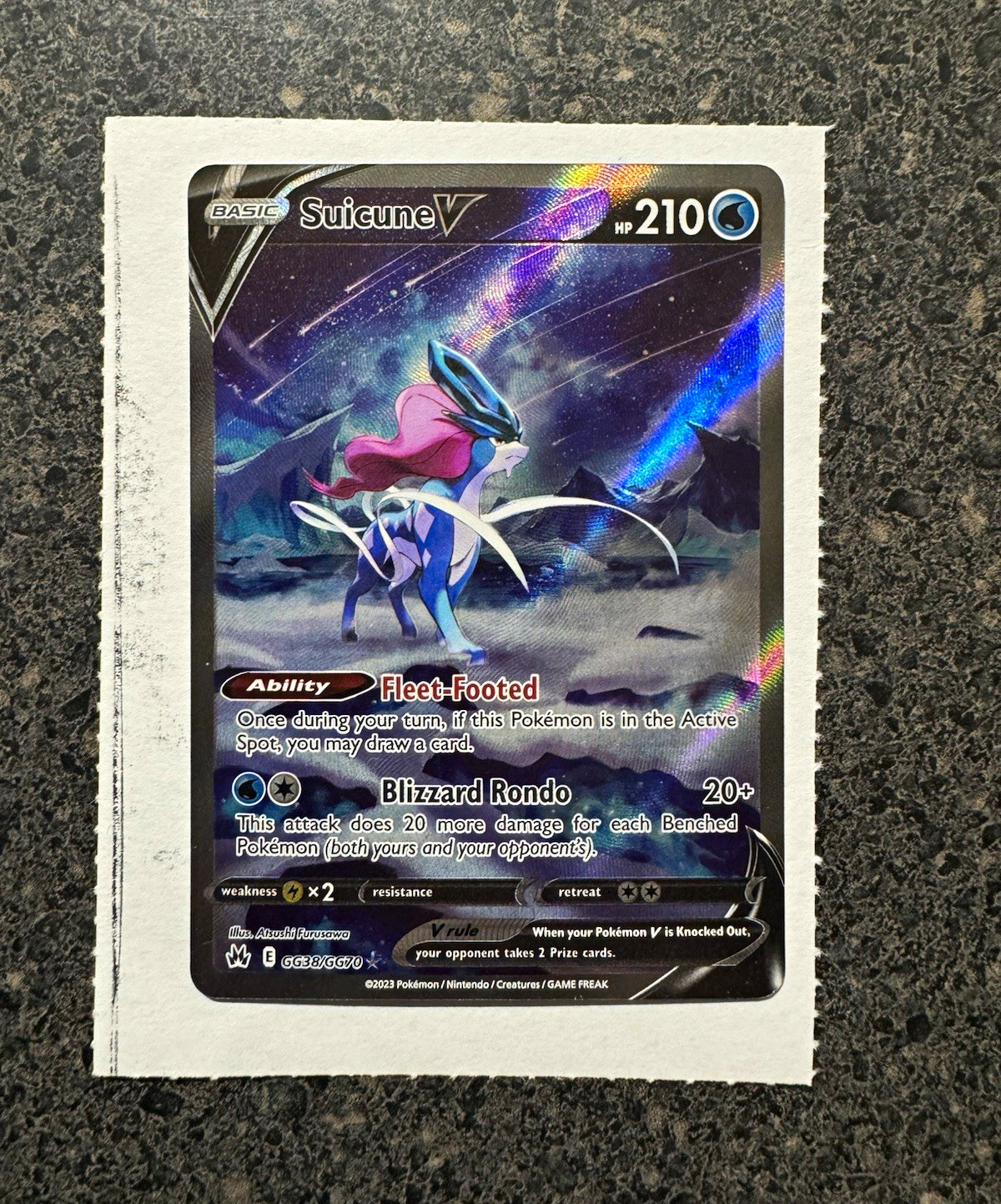The Pokémon Company Suicune V GG38/GG70 Crown Zenith Galarian Gallery Holo