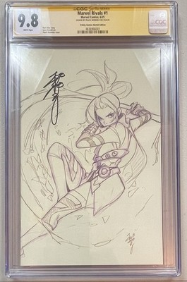 Marvel Rivals #1 Virgin Sketch SDCC Ltd 700 Peach Momoko Signed CGC SS 9.8