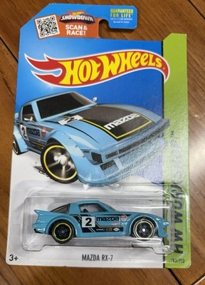 Hot Wheels 2015 HW Workshop Mazda RX-7 Kmart Exclusive Blue (Speed Team) 193/250