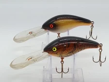 Lot of 2 Vintage Tom Mann's 30+ Plus Crankbait Fishing Lures !!