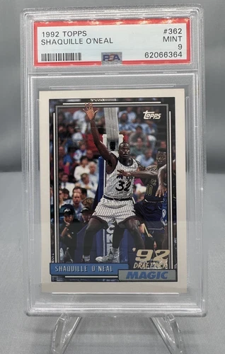 SHAQUILLE O'NEAL 1992 Topps Rookie RC # 362 MINT PSA 9