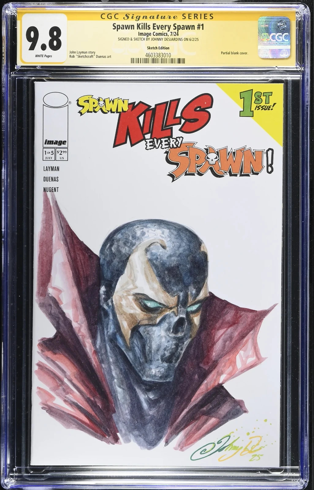 Spawn Kills Every Spawn! #1 Original Art Desjardins CGC 9.8 Image ...