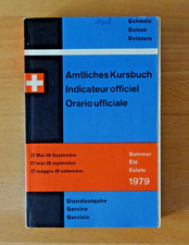 SBB Schweiz Amtliches Kursbuch Dienstausgabe Sommer 1979