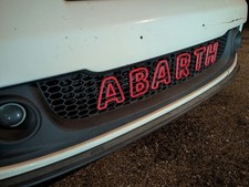 Fiat 500 - Front Grill Abarth Letters - 3d Printed - Snap-in - Us Spec