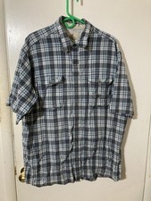 Redhead Brand Adult XL Multicolored Plaid Button Up Shirt w/Vented Back
