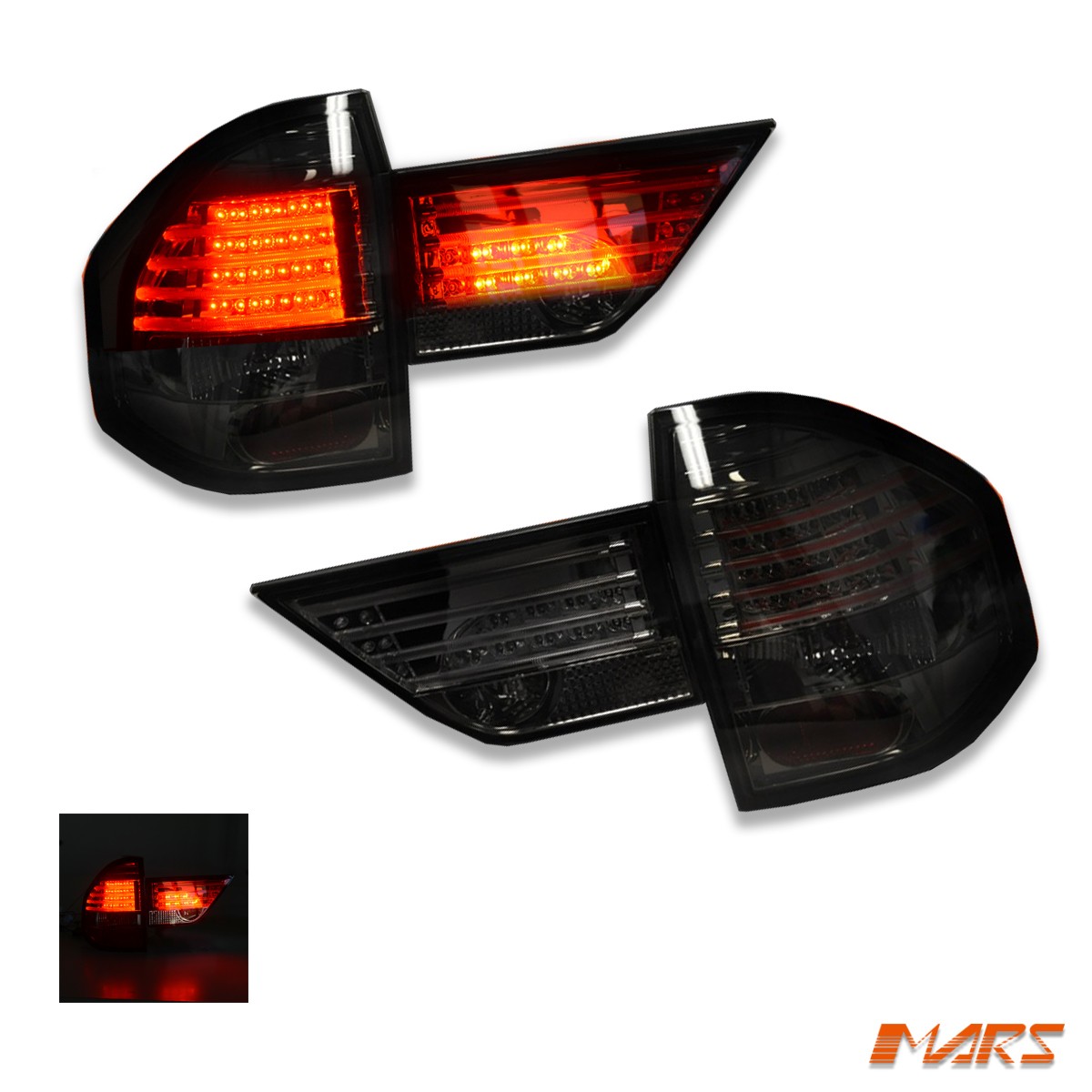 Full Smoked Led Tail lights with Garnish for BMW E83 X3 Pre LCI