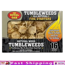 Natural Charcoal Firestarter 16 Pack Fast Lighting Tumbleweed Starters Grills US