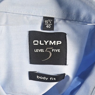 Olymp Luxor Herren Hemd Shirt Gr. 40 Blau Level 5 five Langarm Business Baumwoll