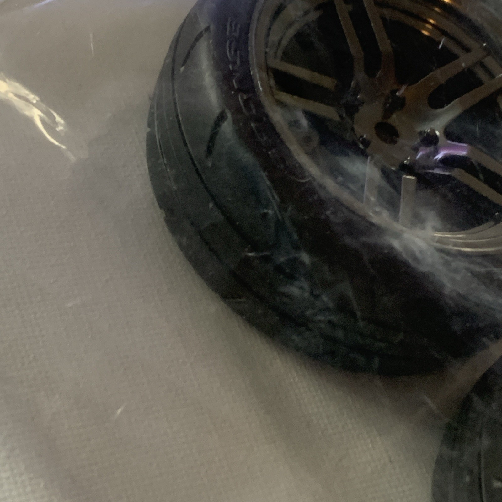 Traxxas Assembled Front Split Spoke Black Chrome Wheel/1.9” Response Tire 8373 